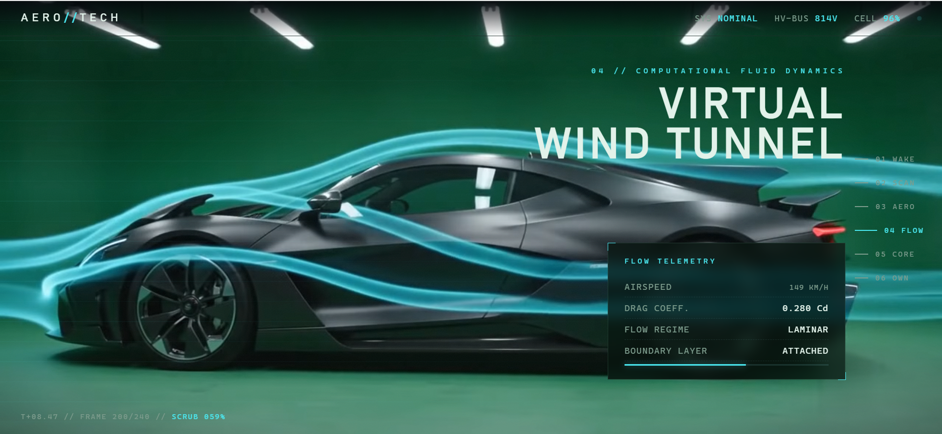 AERO-TECH ONE - Hypercar Landing Page preview 3